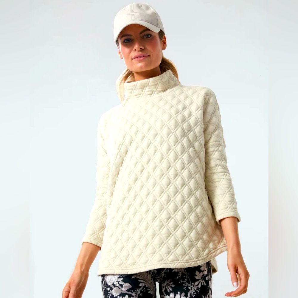 Tuckernuck Sport Sand Funnel Alley Quilted Sweatshirt Cream Size Xl/XXL NWT